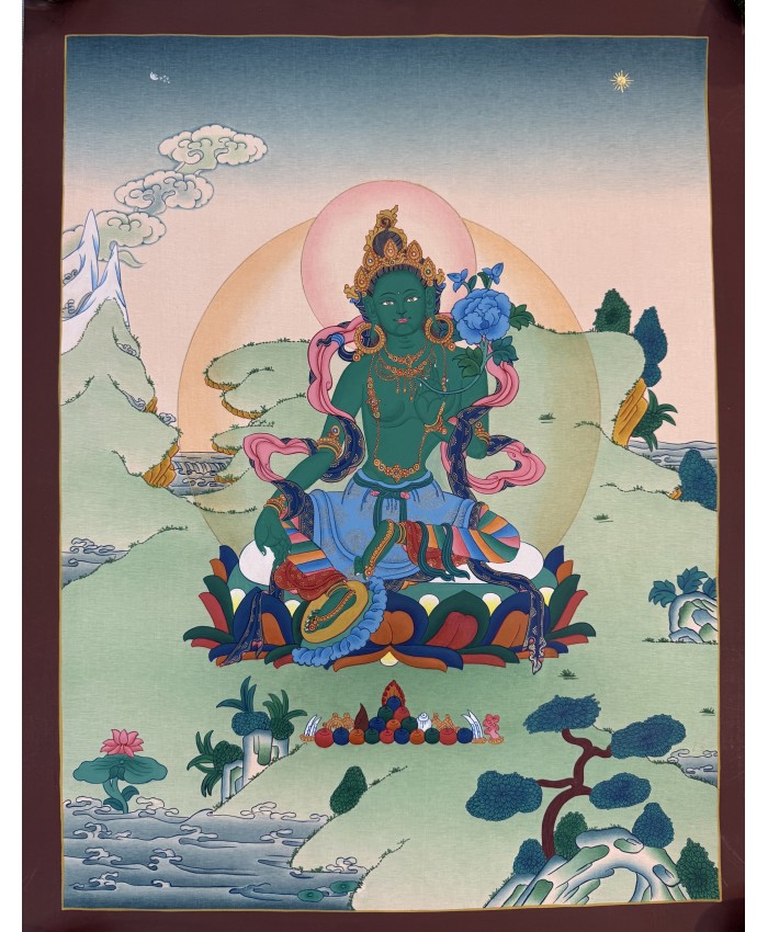 Green Tara Thanka
