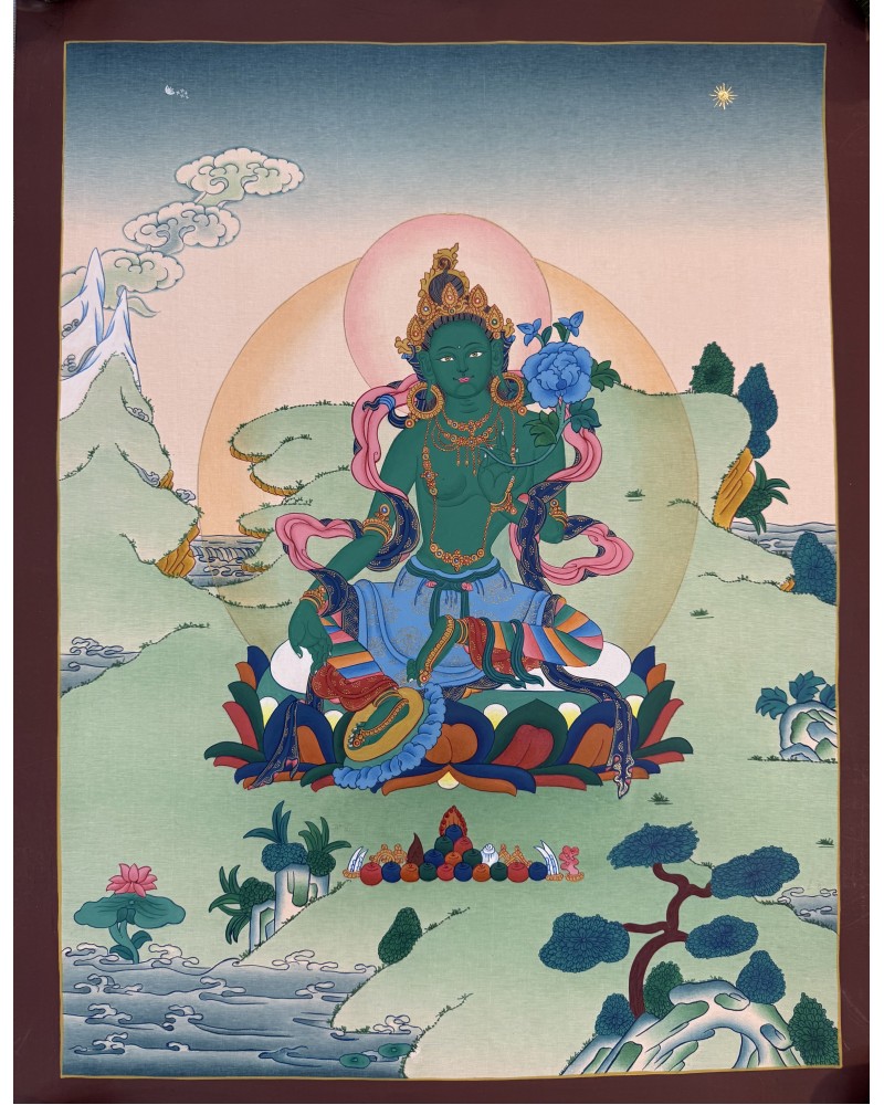 Green Tara Thanka