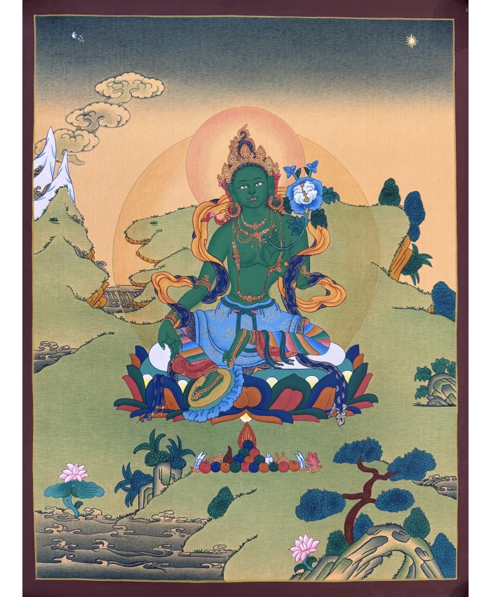 Green Tara Thanka