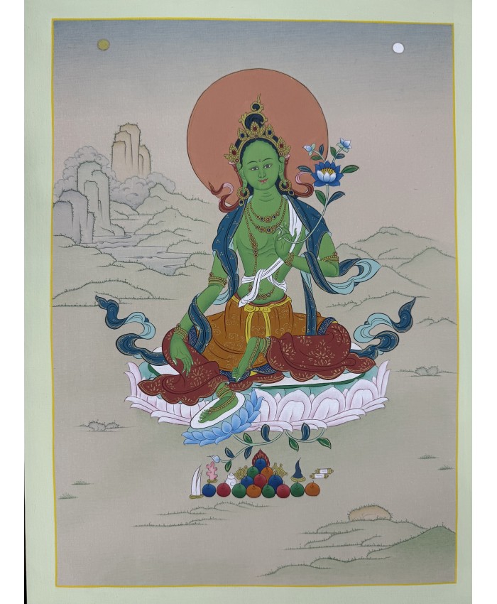 Green Tara Thanka