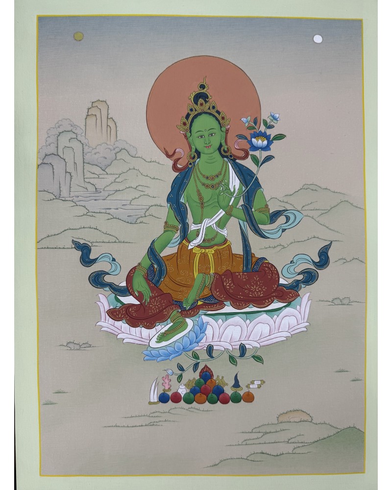 Green Tara Thanka