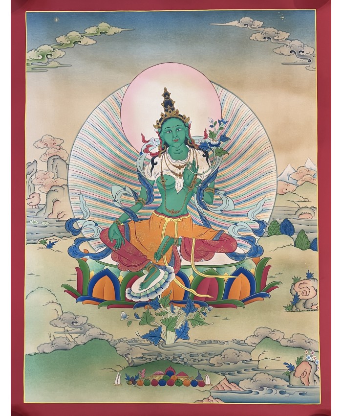 Green Tara Thanka