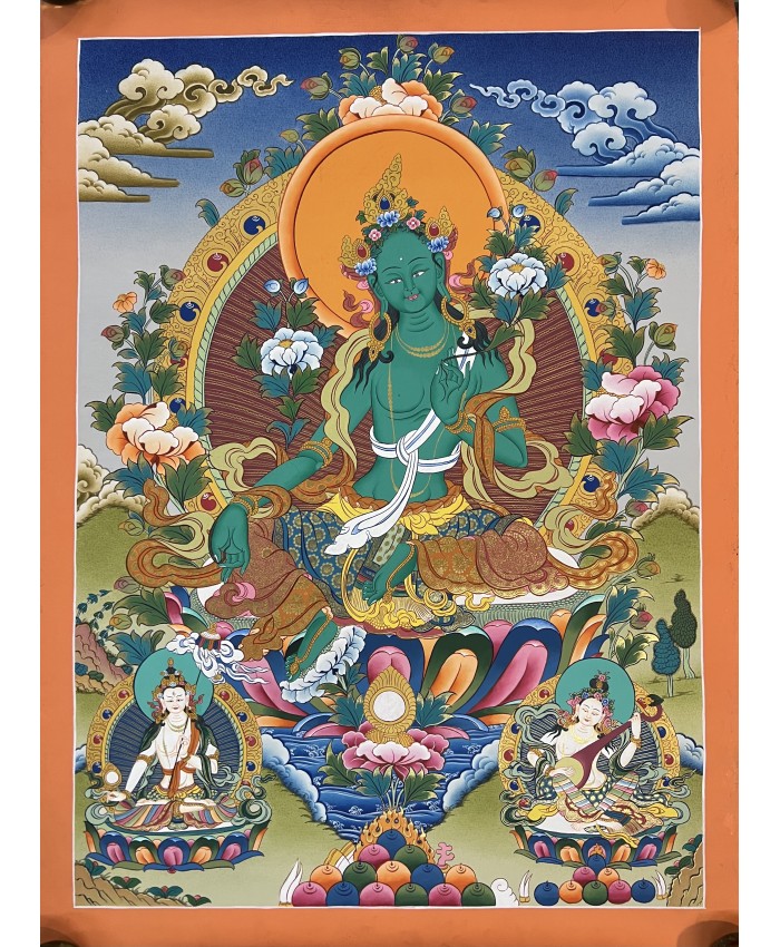 Green Tara Thanka