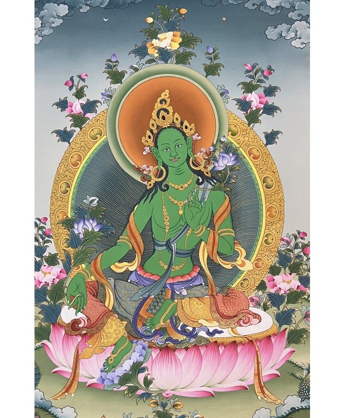 Green Tara Thanka