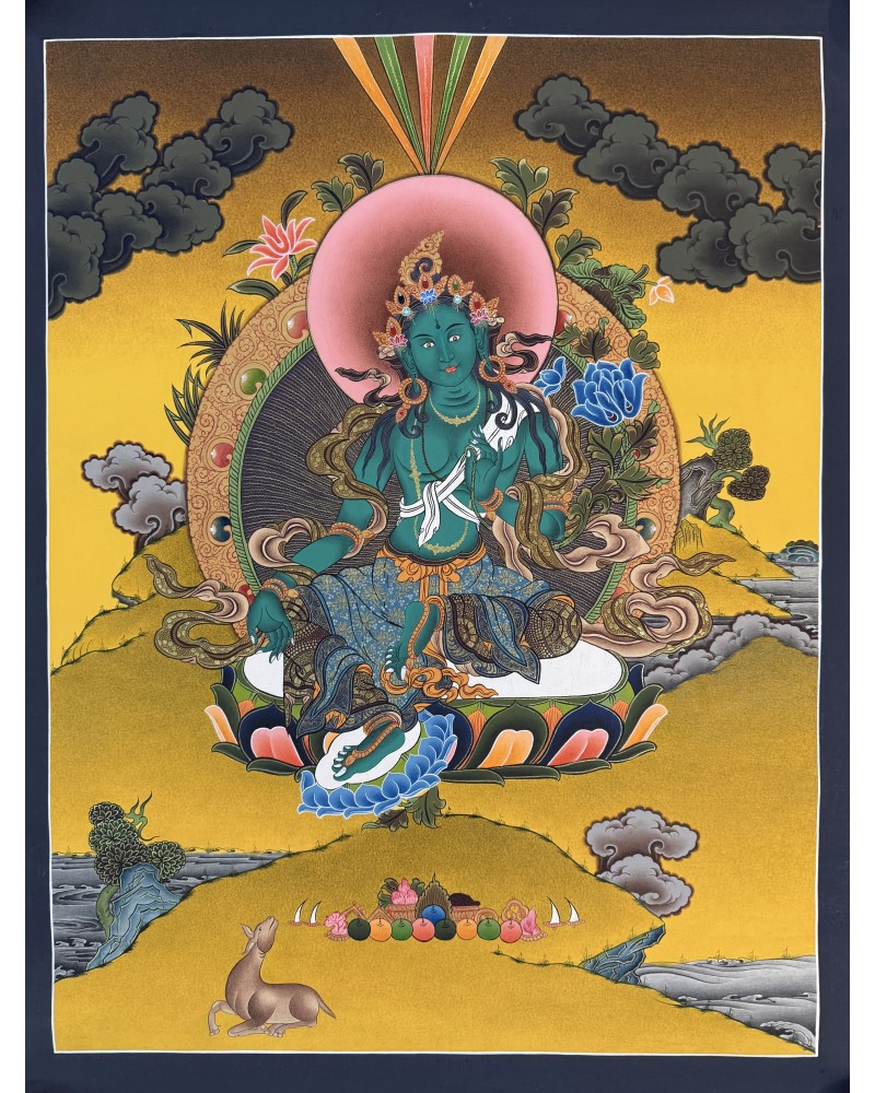 Green Tara Thanka