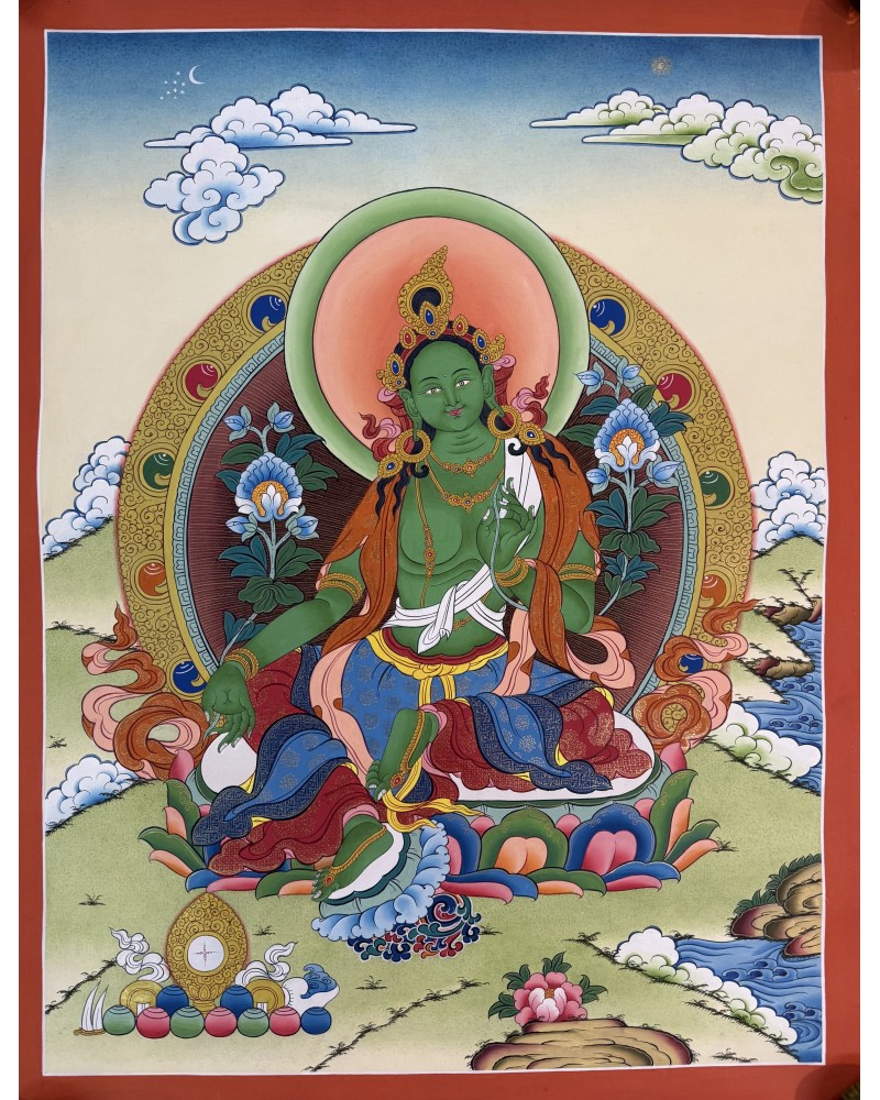Green Tara Thanka