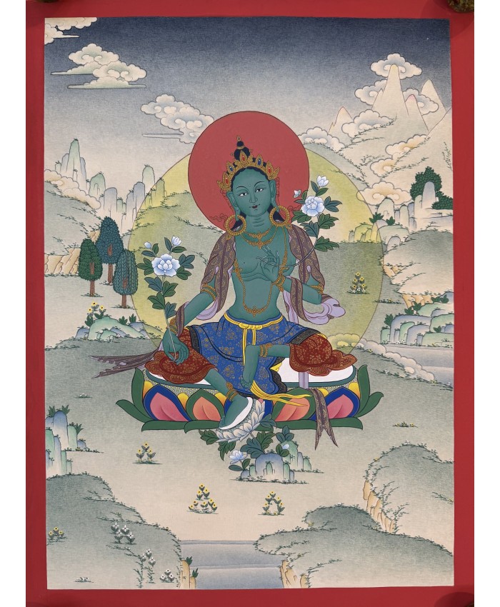 Green Tara Thanka