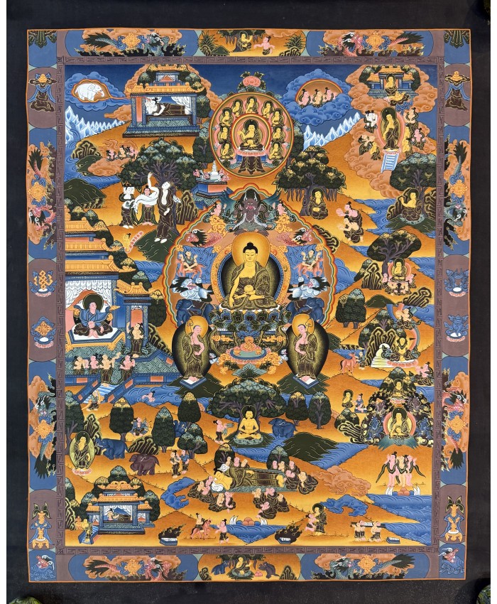 Life of Buddha Thanka