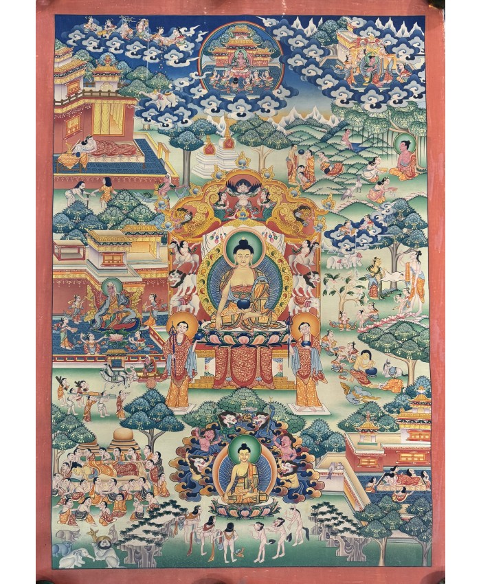 Life of Buddha Thanka
